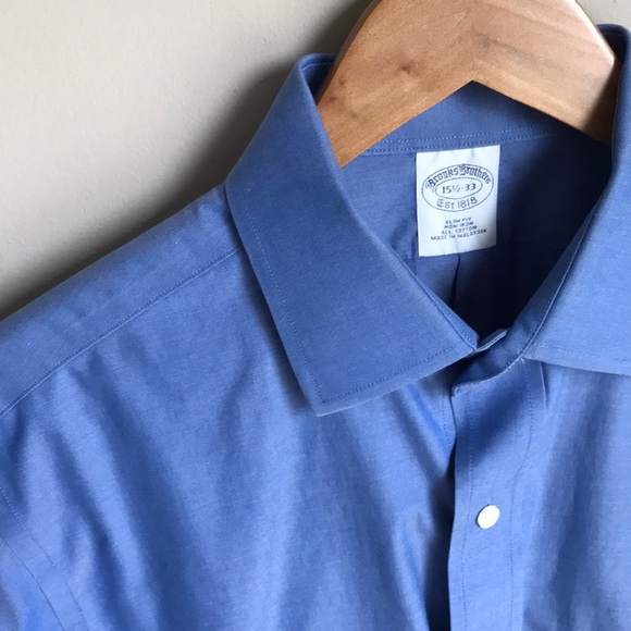 Brooks Brothers, 15 1/2 - 33, Blue Dress Shirt - Picture 1 of 8